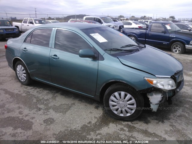 JTDBL40EX99021384 - 2009 TOYOTA COROLLA LE/XLE GREEN photo 1