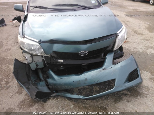 JTDBL40EX99021384 - 2009 TOYOTA COROLLA LE/XLE GREEN photo 6
