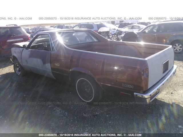 3GCCW80H7GS909887 - 1986 CHEVROLET EL CAMINO BROWN photo 3