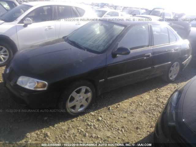 3N1CB51AX6L451169 - 2006 NISSAN SENTRA 1.8S BLACK photo 2