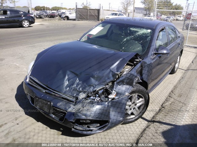 2G1WB57N991126659 - 2009 CHEVROLET IMPALA LS GRAY photo 2