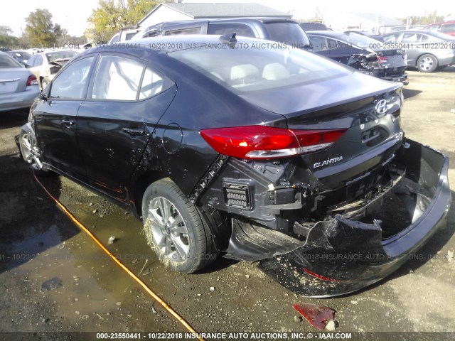 5NPD84LF0JH387333 - 2018 HYUNDAI ELANTRA SEL/VALUE/LIMITED BLACK photo 3