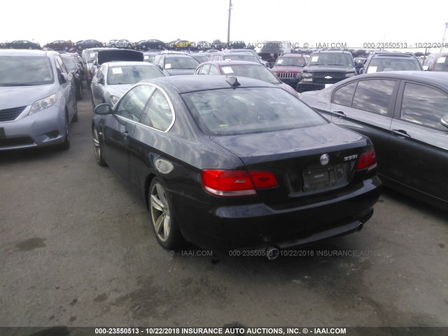 WBAWB73557P021252 - 2007 BMW 335 I BLACK photo 3