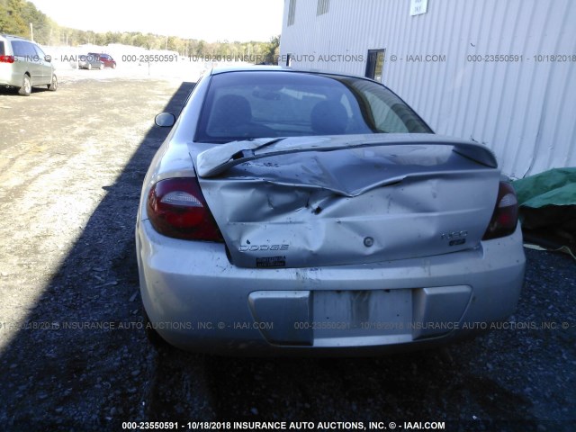 1B3ES56C35D283946 - 2005 DODGE NEON SXT SILVER photo 6