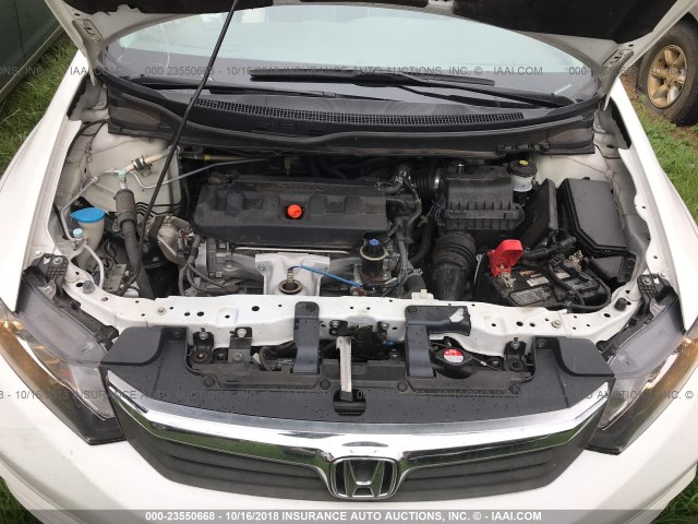 2HGFB2F80CH557666 - 2012 HONDA CIVIC EX WHITE photo 10