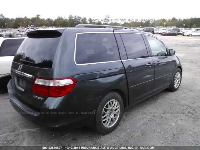 5FNRL388X5B000994 - 2005 HONDA ODYSSEY TOURING GRAY photo 4