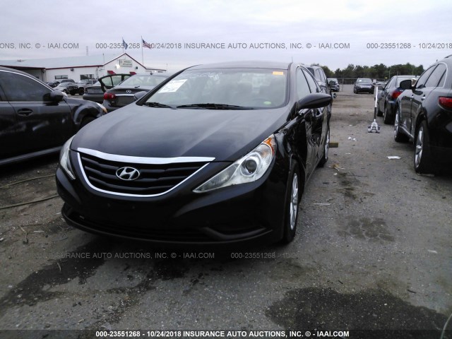 5NPEB4AC0BH066909 - 2011 HYUNDAI SONATA GLS BLACK photo 2