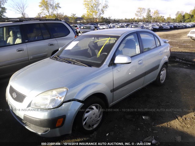 KNADE123376274264 - 2007 KIA RIO LX/SX Light Blue photo 2