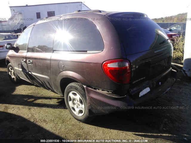 1D4GP24R53B341274 - 2003 DODGE GRAND CARAVAN SE PURPLE photo 3