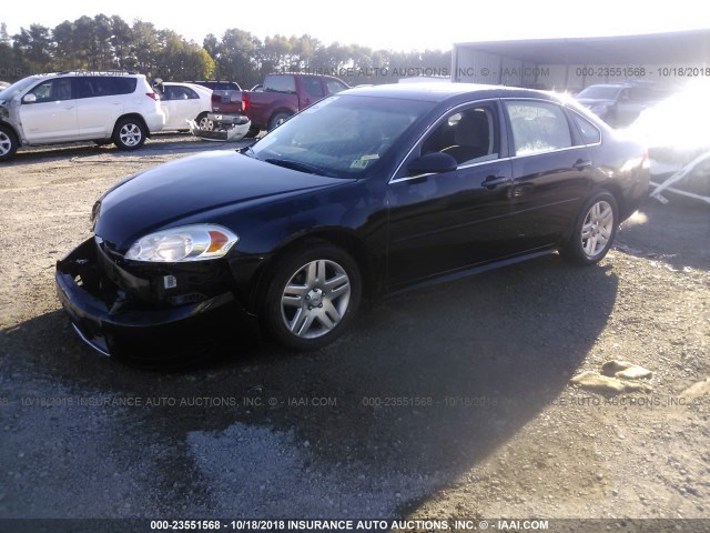 2G1WB5E31E1104358 - 2014 CHEVROLET IMPALA LIMITED LT BLACK photo 2