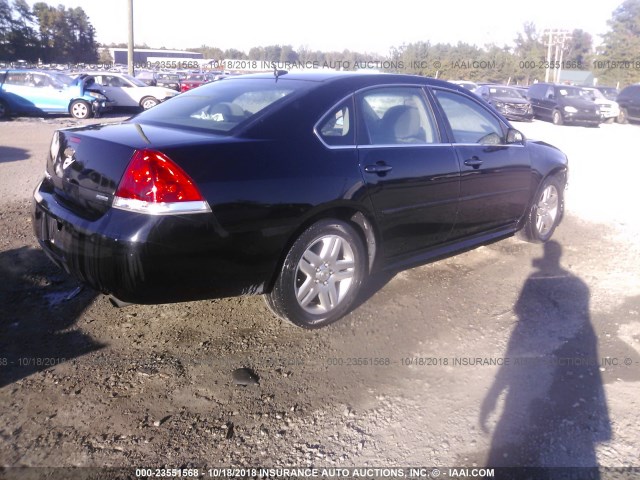 2G1WB5E31E1104358 - 2014 CHEVROLET IMPALA LIMITED LT BLACK photo 4