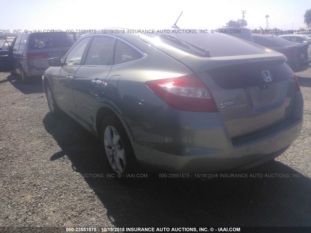 5J6TF1H55BL004123 - 2011 HONDA ACCORD CROSSTOUR EXL Light Blue photo 3