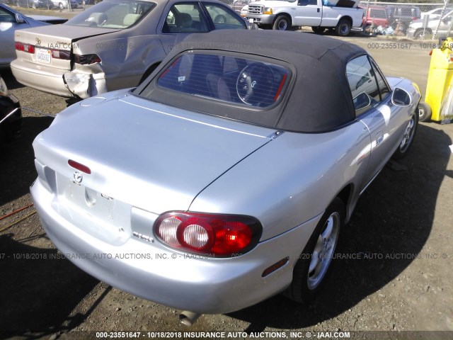 JM1NB353610217414 - 2001 MAZDA MX-5 MIATA LS SILVER photo 4