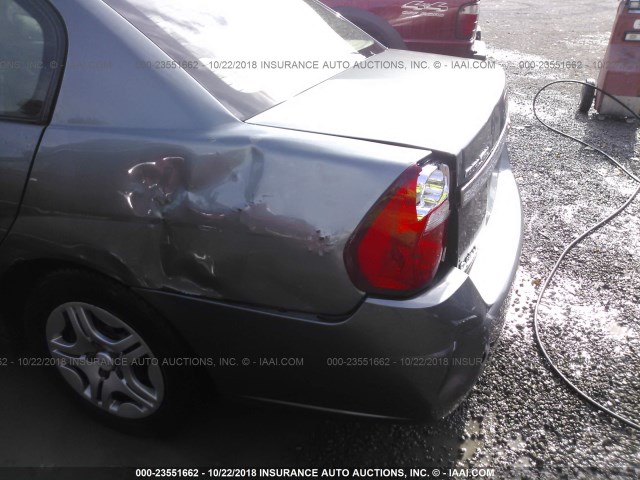 1G1ZS51F76F240646 - 2006 CHEVROLET MALIBU LS Boz foto 6