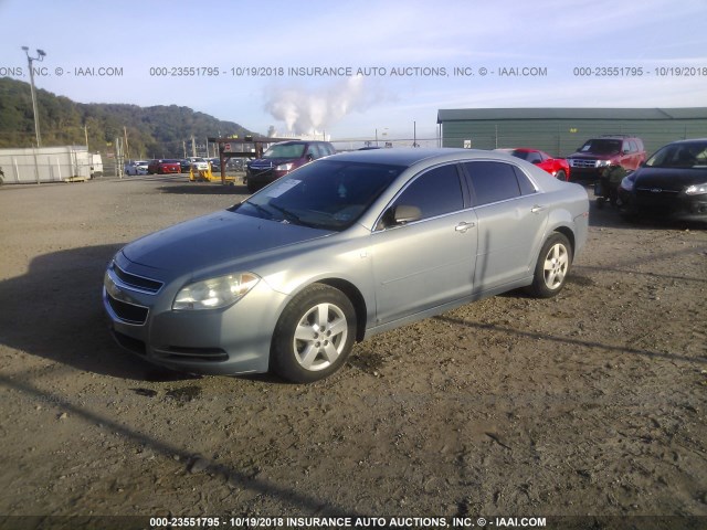 1G1ZG57B68F170033 - 2008 CHEVROLET MALIBU LS ნაცრისფერი ფოტო 2