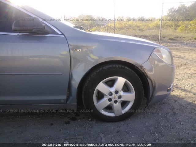 1G1ZG57B68F170033 - 2008 CHEVROLET MALIBU LS ნაცრისფერი ფოტო 6