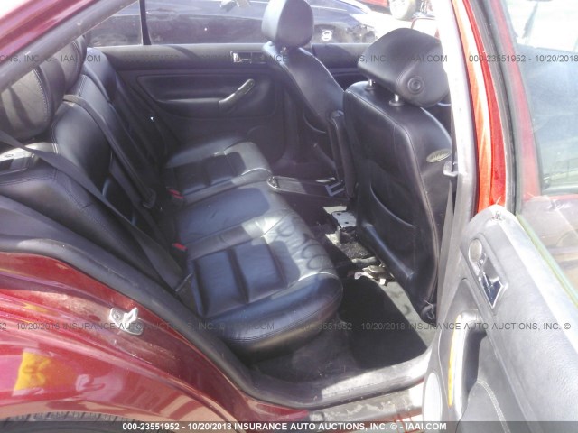 3VWTE29M5YM165919 - 2000 VOLKSWAGEN JETTA GLX RED photo 8