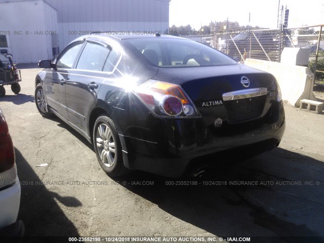 1N4AL2APXBC181666 - 2011 NISSAN ALTIMA S BLACK photo 3