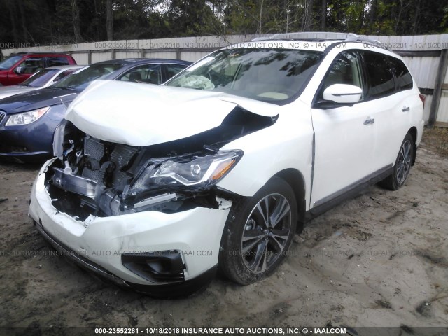 5N1DR2MNXJC647865 - 2018 NISSAN PATHFINDER S/SV/SL/PLATINUM WHITE photo 2
