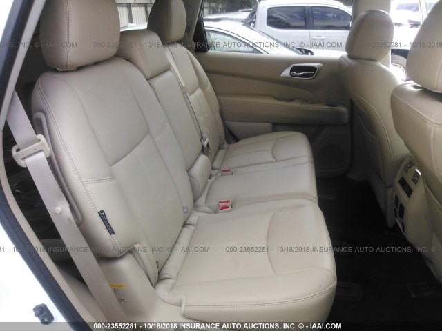 5N1DR2MNXJC647865 - 2018 NISSAN PATHFINDER S/SV/SL/PLATINUM WHITE photo 8