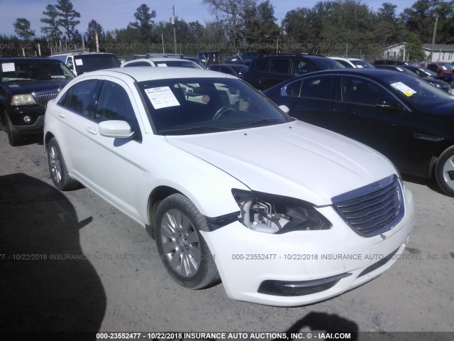 1C3CCBAB8EN123933 - 2014 CHRYSLER 200 LX WHITE photo 1