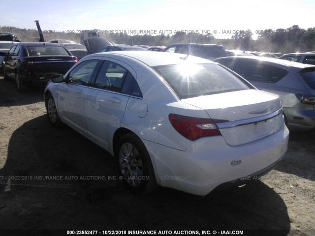 1C3CCBAB8EN123933 - 2014 CHRYSLER 200 LX WHITE photo 3