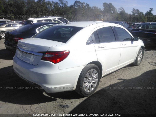 1C3CCBAB8EN123933 - 2014 CHRYSLER 200 LX WHITE photo 4