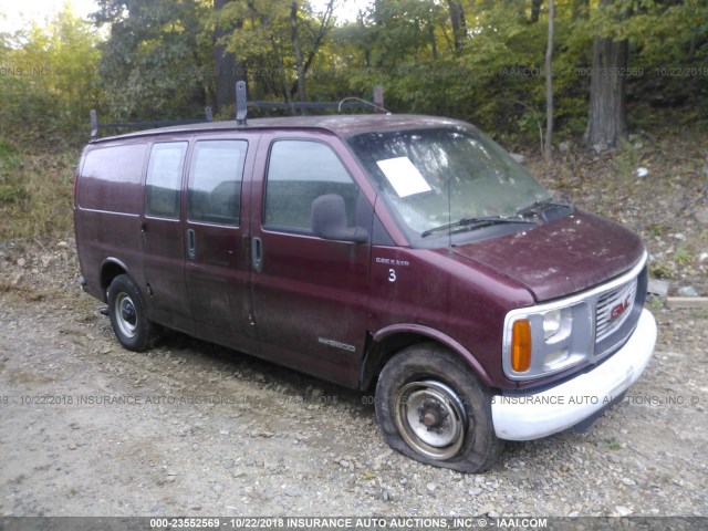 1GTHG35R2X1050247 - 1999 GMC SAVANA G3500 MAROON photo 1