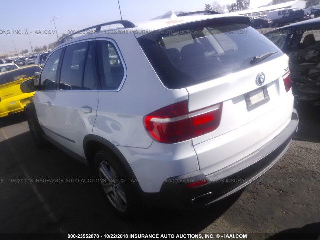 5UXFE83579L171906 - 2009 BMW X5 XDRIVE48I WHITE photo 3