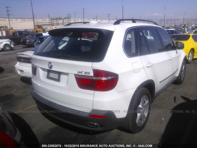 5UXFE83579L171906 - 2009 BMW X5 XDRIVE48I WHITE photo 4
