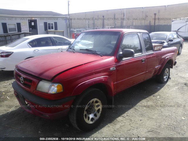 4F4YR16U81TM26213 - 2001 MAZDA B3000 CAB PLUS RED photo 2