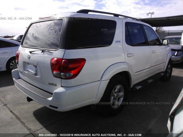 5TDZT34A35S254325 - 2005 TOYOTA SEQUOIA SR5 WHITE photo 4