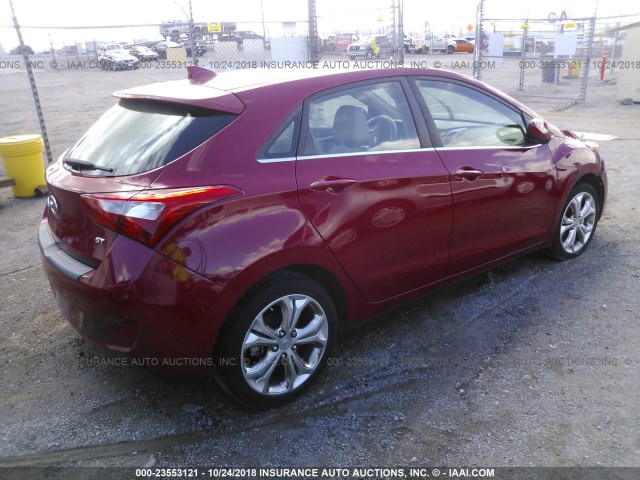 KMHD35LE5DU152847 - 2013 HYUNDAI ELANTRA GT RED photo 4