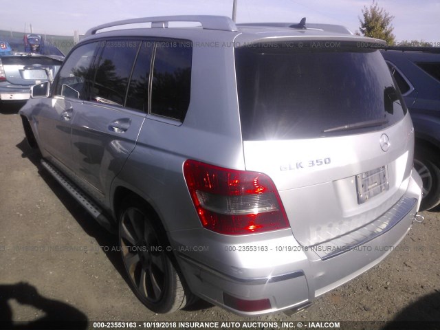 WDCGG8HB7AF274559 - 2010 MERCEDES-BENZ GLK 350 4MATIC SILVER photo 3