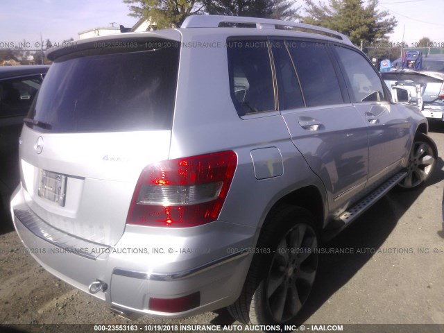 WDCGG8HB7AF274559 - 2010 MERCEDES-BENZ GLK 350 4MATIC SILVER photo 4