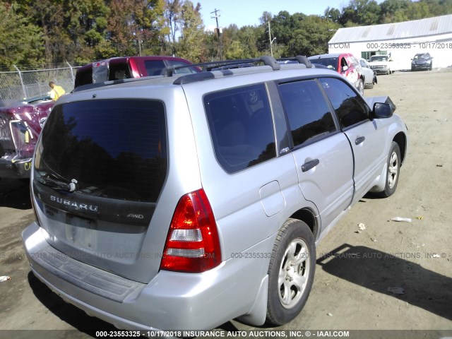 JF1SG65643H722491 - 2003 SUBARU FORESTER 2.5XS ვერცხლისფერი ფოტო 4