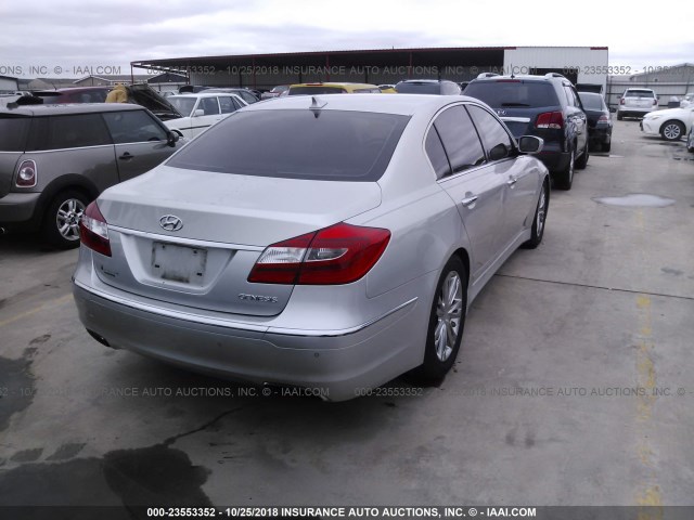 KMHGC4DD0CU186206 - 2012 HYUNDAI GENESIS 3.8L SILVER photo 4