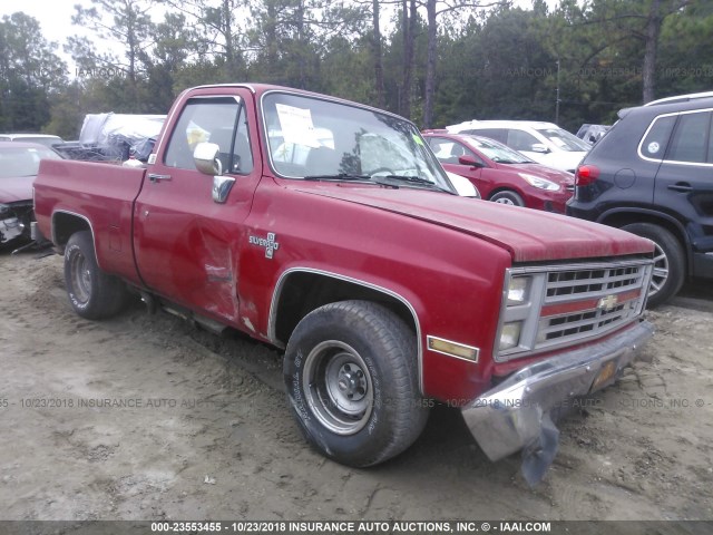 1GCDR14H4HS171542 - 1987 CHEVROLET R10 RED photo 1