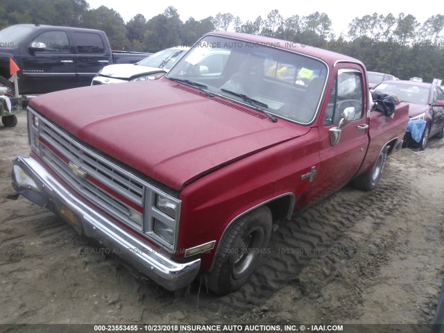 1GCDR14H4HS171542 - 1987 CHEVROLET R10 RED photo 2