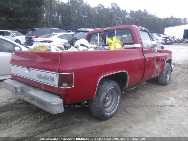 1GCDR14H4HS171542 - 1987 CHEVROLET R10 RED photo 4