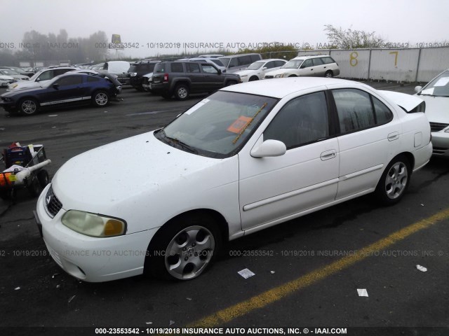 3N1CB51D63L711377 - 2003 NISSAN SENTRA XE/GXE WHITE photo 2