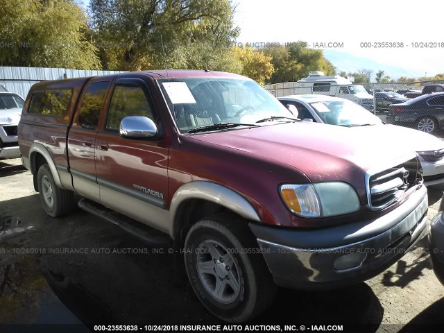 5TBRT3415YS099399 - 2000 TOYOTA TUNDRA ACCESS CAB/ACCESS CAB SR5 RED photo 1