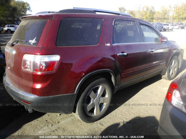 1GKER33747J136792 - 2007 GMC ACADIA SLT-2 RED photo 4