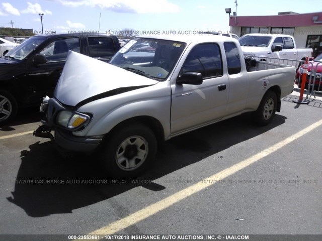 5TEVL52N12Z122887 - 2002 TOYOTA TACOMA XTRACAB GRAY photo 2