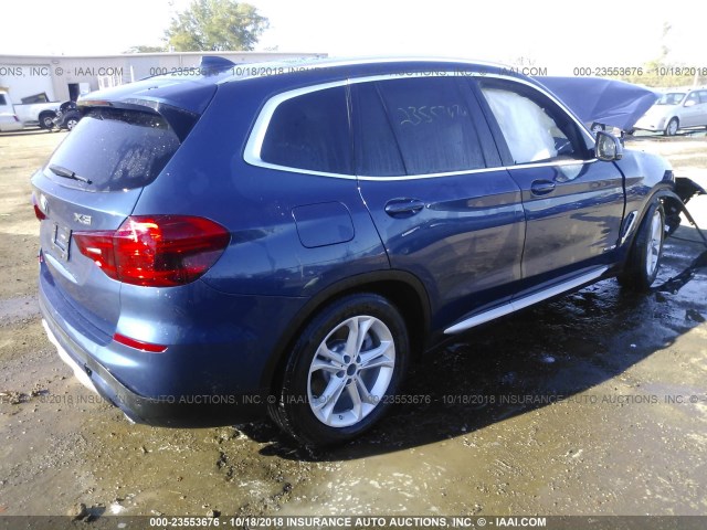 5UXTR9C55JLD62342 - 2018 BMW X3 XDRIVEM40I ლურჯი ფოტო 4