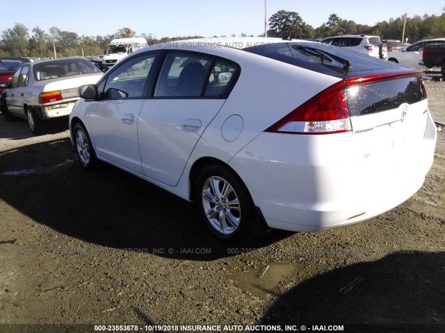 JHMZE2H73AS010161 - 2010 HONDA INSIGHT EX WHITE photo 3