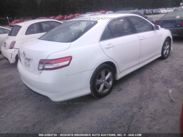 4T1BF3EK0AU507702 - 2010 TOYOTA CAMRY SE/LE/XLE თეთრი ფოტო 4