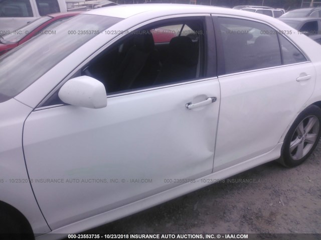 4T1BF3EK0AU507702 - 2010 TOYOTA CAMRY SE/LE/XLE WHITE photo 6