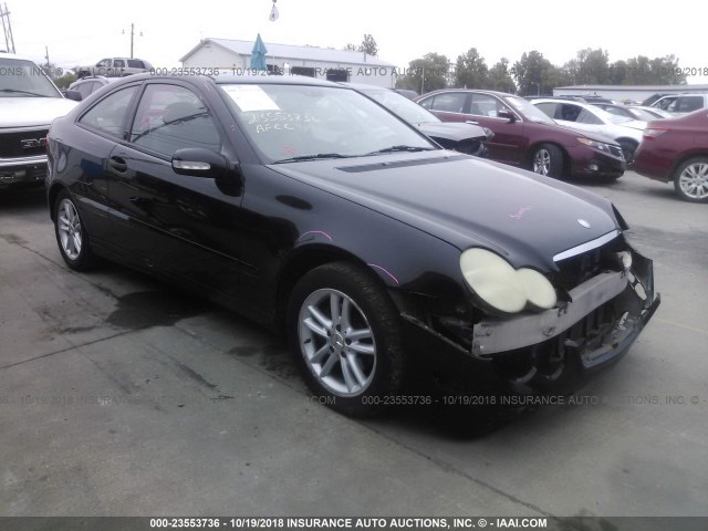 WDBRN40J93A442359 - 2003 MERCEDES-BENZ C 230K SPORT COUPE BLACK photo 1