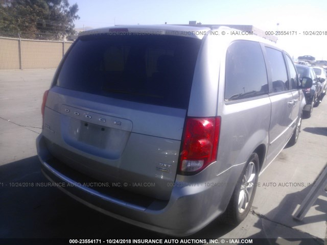 2C4RDGCG1FR717423 - 2015 DODGE GRAND CARAVAN SXT GRAY photo 4